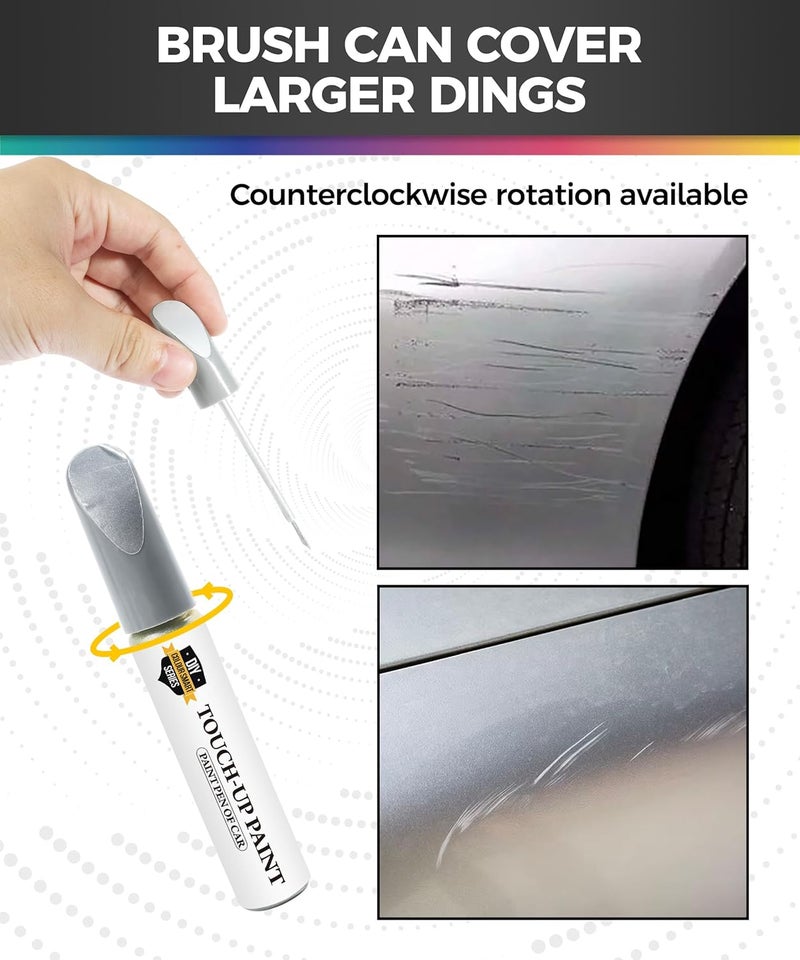 UBOG Car Paint Scratch Repair,Touch Up Paint for Cars,Touch Up Paint Pen,Car Accessories Car Scratch Repair,Car Touch Up Paint,Car Scratch Remover Pen,Car Paint Pen for Erase Car Scratches (Silver) - Image 3